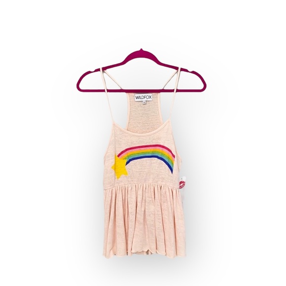 Deadstock: new Wildfox ☻ Grunge Fest Rainbow Irish Tank Top ☻ BBJ Material Small - Picture 5 of 16